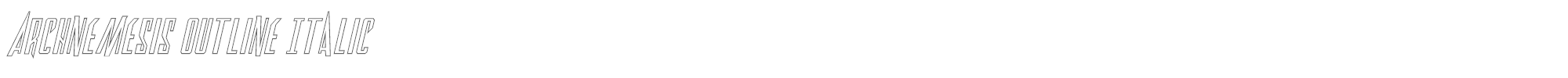Archnemesis archnemesisoutital.ttf font preview