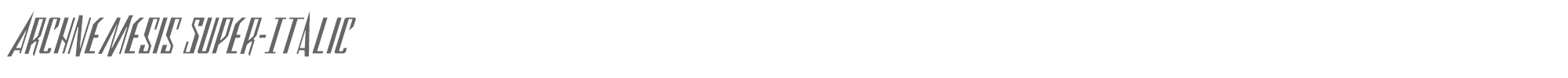 Archnemesis archnemesissuperital.ttf font preview