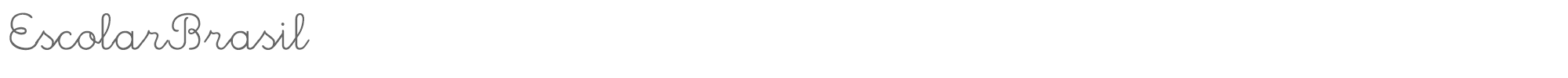 Sample characters Escolar Brasil Font