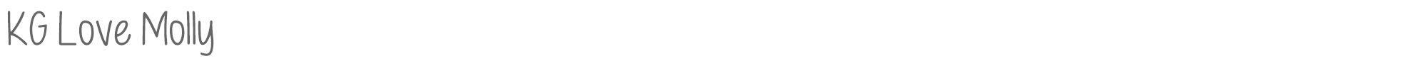 Sample characters KG Love Molly Font