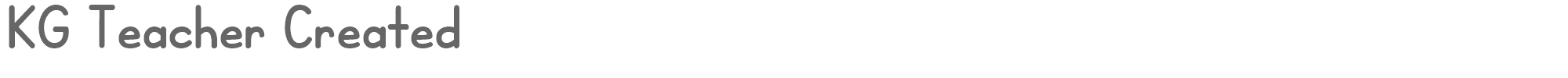 KG Teacher Created KGTeacherCreated.ttf font preview