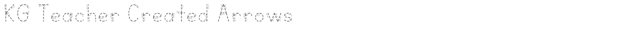 KG Teacher Created KGTeacherCreatedArrows.otf font preview