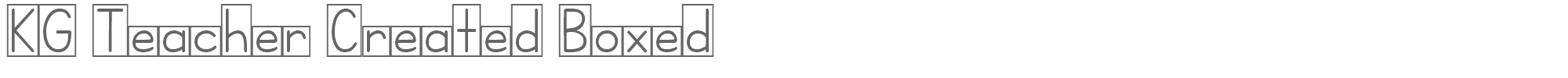 KG Teacher Created KGTeacherCreatedBoxed.ttf font preview