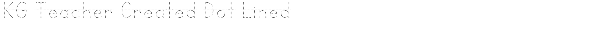 KG Teacher Created KGTeacherCreatedDotLined.otf font preview