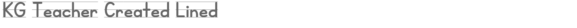 KG Teacher Created KGTeacherCreatedLined.ttf font preview
