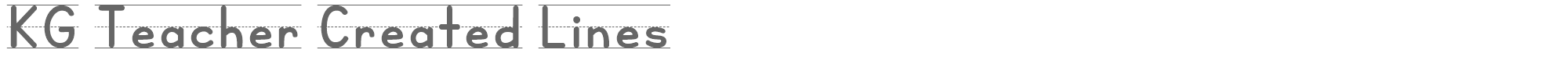 KG Teacher Created KGTeacherCreatedLines.ttf font preview