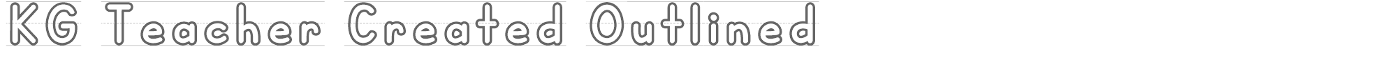 KG Teacher Created KGTeacherCreatedOutlined.otf font preview