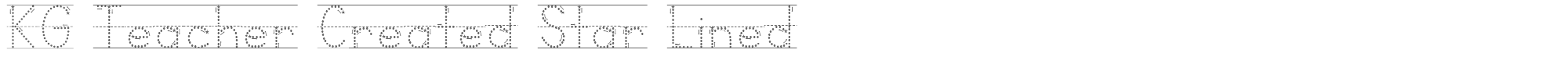 KG Teacher Created KGTeacherCreatedStarLined.ttf font preview