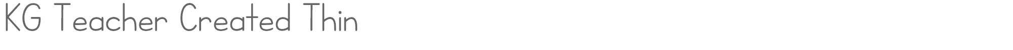 KG Teacher Created KGTeacherCreatedThin.otf font preview