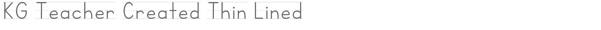 KG Teacher Created KGTeacherCreatedThinLined.otf font preview