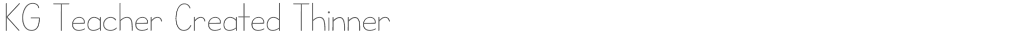 KG Teacher Created KGTeacherCreatedThinner.ttf font preview
