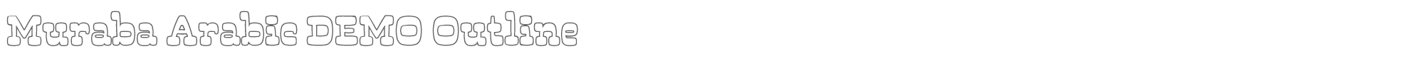 Muraba MurabaArabicDEMO-Outline.otf font preview