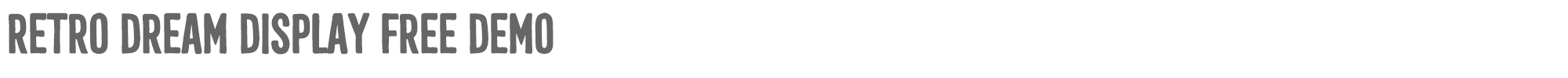 Sample characters Retro Dream Display Font