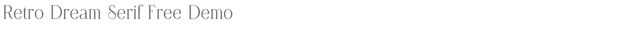 Retro Dream Display RetroDream-SerifFreeDemo.ttf font preview