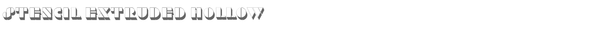Stencil Extruded StencilExtruded-Hollow.ttf font preview