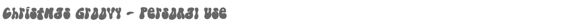 Sample characters Christmas Groovy Font