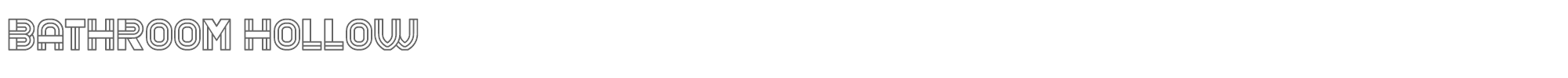 Bathroom BathroomHollow.ttf font preview
