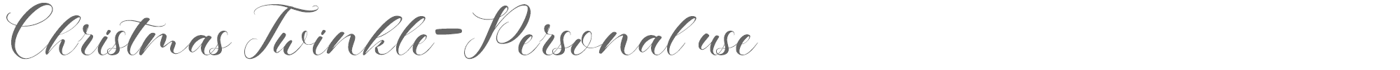 Sample characters Christmas Twinkle Font