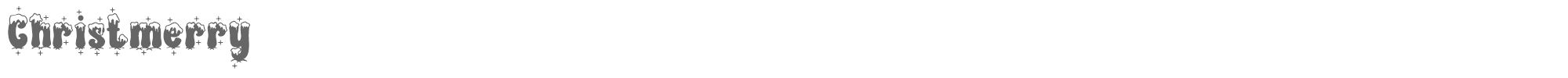 Sample characters Christmerry Font