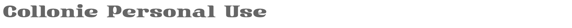 Sample characters Collonie Font