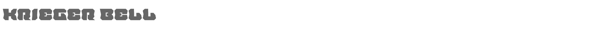 Sample characters Krieger Bell Font