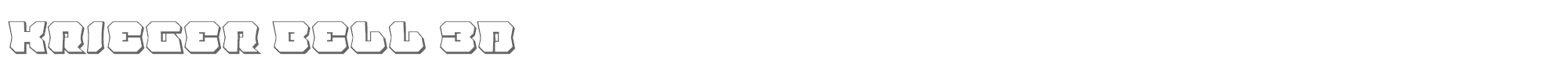 Krieger Bell kriegerbell3d.ttf font preview