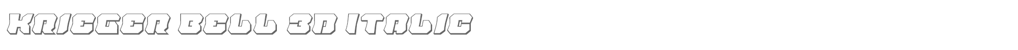 Krieger Bell kriegerbell3dital.ttf font preview