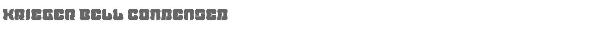 Krieger Bell kriegerbellcond.ttf font preview