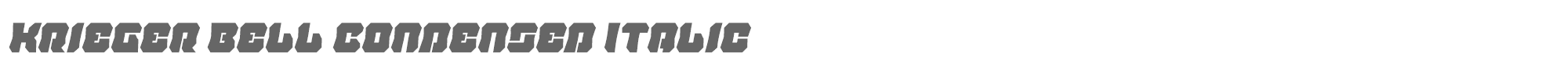 Krieger Bell kriegerbellcondital.ttf font preview