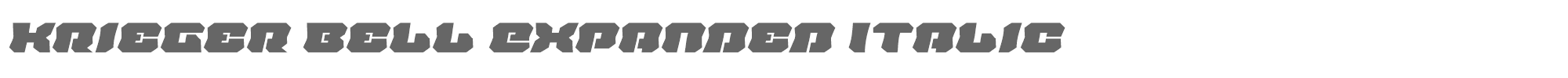 Krieger Bell kriegerbellexpandital.ttf font preview