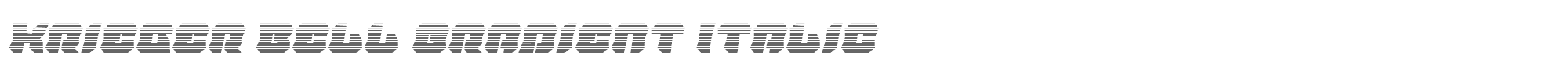 Krieger Bell kriegerbellgradital.ttf font preview