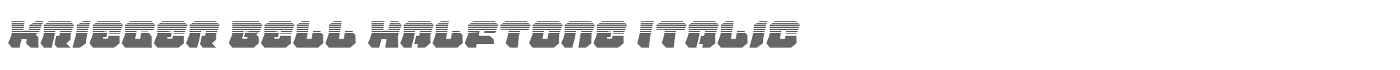 Krieger Bell kriegerbellhalfital.ttf font preview