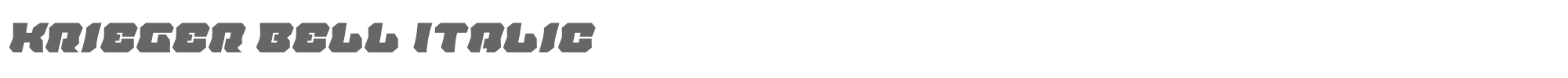 Krieger Bell kriegerbellital.ttf font preview