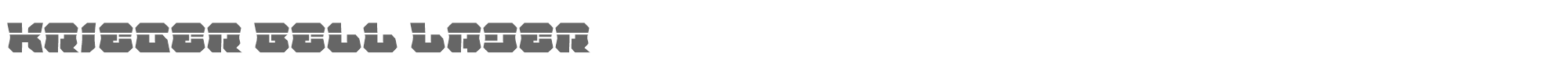 Krieger Bell kriegerbelllaser.ttf font preview