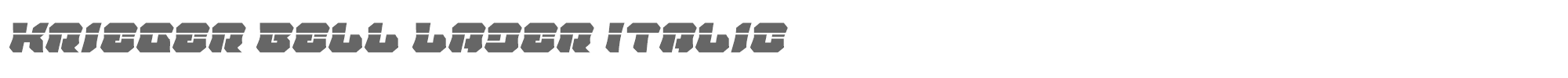 Krieger Bell kriegerbelllaserital.ttf font preview