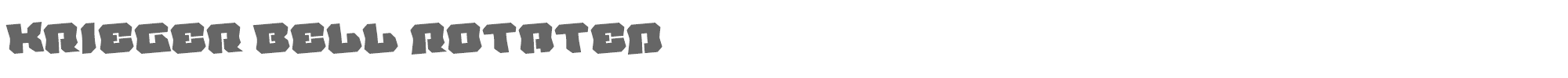 Krieger Bell kriegerbellrotate.ttf font preview