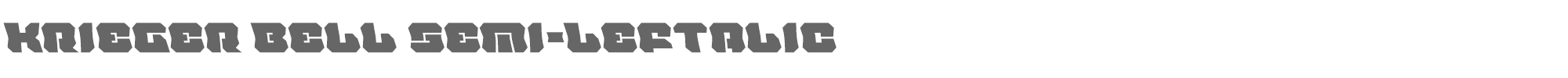 Krieger Bell kriegerbellsemileft.ttf font preview