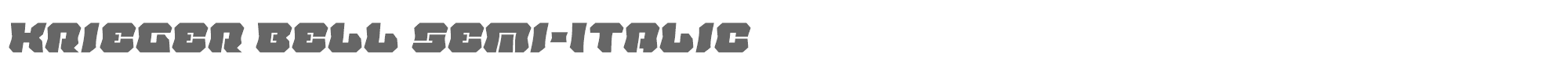 Krieger Bell kriegerbellsemital.ttf font preview