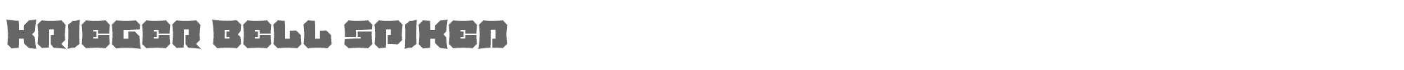 Krieger Bell kriegerbellspike.ttf font preview