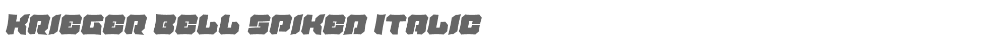 Krieger Bell kriegerbellspikeital.ttf font preview