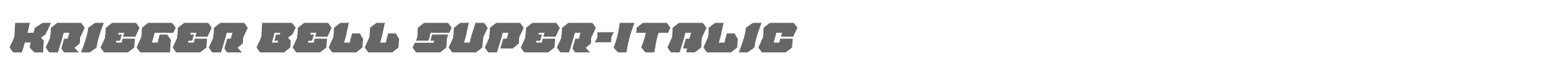 Krieger Bell kriegerbellsuperital.ttf font preview