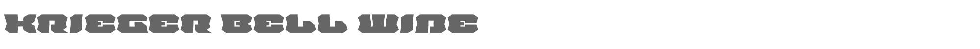 Krieger Bell kriegerbellwide.ttf font preview