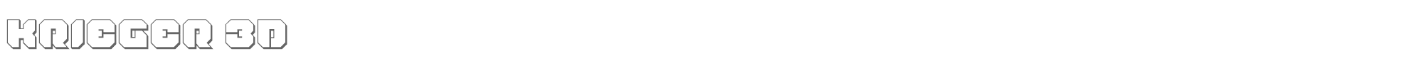 Krieger krieger3d.ttf font preview