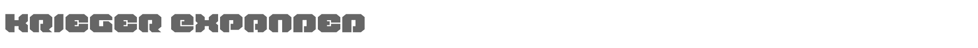 Krieger kriegerexpand.ttf font preview
