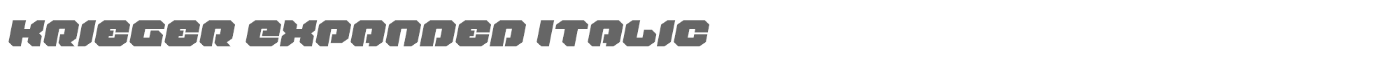 Krieger kriegerexpandital.ttf font preview