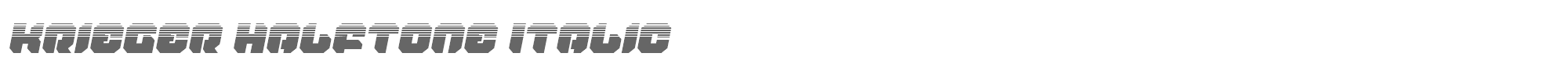 Krieger kriegerhalfital.ttf font preview