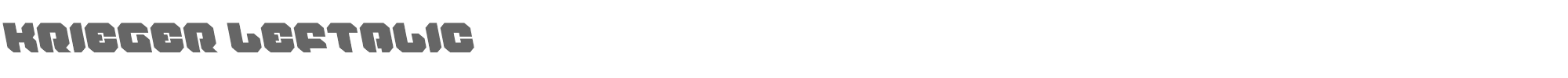 Krieger kriegerleft.ttf font preview