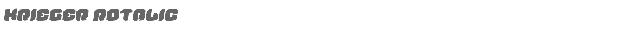 Krieger kriegerrotal.ttf font preview
