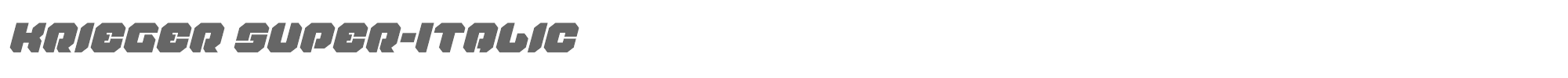 Krieger kriegersuperital.ttf font preview