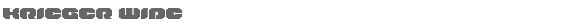 Krieger kriegerwide.ttf font preview